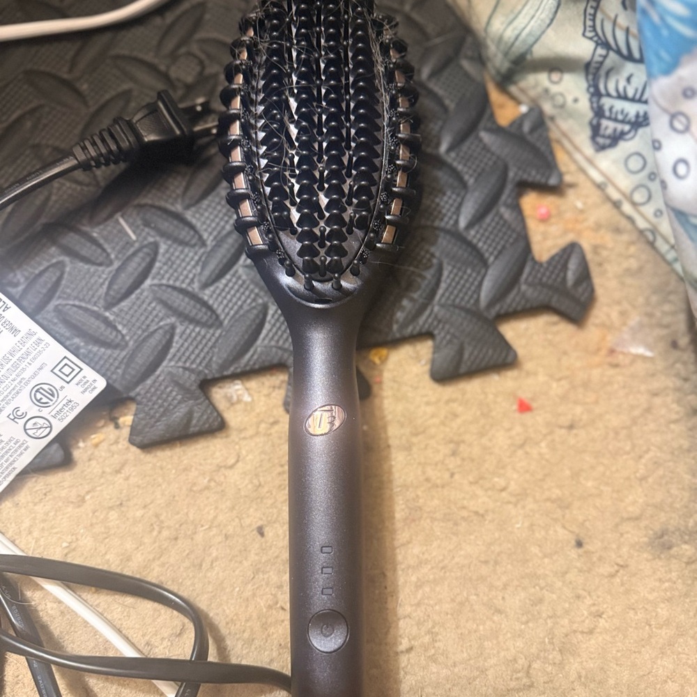 HP Matte Black Heated Hair Straightening Brush